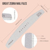 Makartt Nail File Professional Nail Files 100180 Grit Emery Boards for Nails 10 Pcs Zebra Doubled Sides Coarse Fingernai