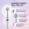 PANA 332 Diamond Carbide Ball Bit Style 05 Medium Grit Professional Cuticle Nail Drill Bits for Acrylic Gel Nails Dry Ma