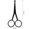 Mudder 3 Pieces Nose Hair Scissors Rounded Tip Scissors Facial Hair Trimming Stainless Steel Blunt Tip Trimmer for Eyebr