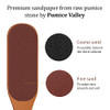 Pumice Stone Foot File Wooden Pedicure Feet Scrubber with Handle for Callus Dry and Dead Skin Removal Heel Scraper for F