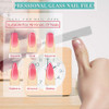 Glass Nail File 2PC Upgrade Glass Nail Shiner for Natural Nails Nano Nail Buffers Crystal Polisher with Case Professiona