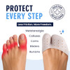 Dr Fredericks Original AllDay Comfort Toe Sleeves 4 ct Gel Toe Caps with Metatarsal Pads for Pain Relief Breathable Desi