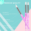 BQAN 5Pcs Nail Art Sculpture Pen Silicone Nail Art Brushes for Gel Acrylic Nails Foil Carving Drawing Shaping Nail Art T