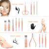 Professional Manicure Pedicure Set 12in1 Nail Care Kit with Stainless Steel Nail Clippers Cuticle Trimmer Grooming Manic