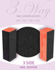Maryton Nail Sanding Blocks 8080 Grit Nail Buffer Files for Acrylic Nails Kit Manicure Tool 10 PCS Black Orange