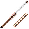 YCYAN 1Pcs Oval UV Gel Nail Brush Rhinestone Handle Professional Nail Art Tools Size 8 Rose Gold