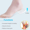 Kalevel 3 Pairs Heel Lifts Height Increased Insoles Elevator Taller Shoe Inserts for Leg Length Discrepancy Women Men 2