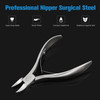 FERYES Toenail Clippers for Thick Ingrown Toenails Large Handle Toenail Cutters Ingrown Tools 4R14 Stainless Steel Nail