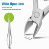 FERYES Toenail Clippers for Thick Ingrown Toenails Large Handle Toenail Cutters Ingrown Tools 4R14 Stainless Steel Nail