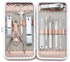 Manicure Set Professional Nail Clippers Kit Pedicure Care Tools Stainless Steel Grooming Kit 12Pcs for Travel or Home Ro
