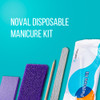 NOVAL Disposable Nail Salon Manicure Pedicure Set Kit Foot for Nail Beauty4 Piece Including Nail File 80100 Grit Pumice