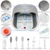 UNIFULL Collapsible Foot Spa Bath with Heat and Massage Rollers Bubble Foot Pedicure Kit Temperature Control Red Light P