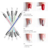 SILPECWEE 10 Pieces Dual Tipped Silicone Nail Tools Nail Art Sculpture Pen Rhinestone Nail Polish Carving Pen Acrylic Na