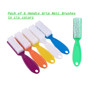6 Pcs Handle Grip Nail Brush Nail Cleaning Brushes for Toes and Fingernail