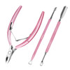 Cuticle Trimmer with Cuticle Pusher and Scissors Cuticle Remover Professional Durable Pedicure Manicure Tools Stainless