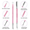 Cuticle Trimmer with Cuticle Pusher and Scissors Cuticle Remover Professional Durable Pedicure Manicure Tools Stainless