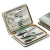 MRGREEN Manicure Sets Pedicure Kits Stainless Steel Nail Clipper Personal Care Tools with PU Leather Case Green