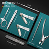 MRGREEN Manicure Sets Pedicure Kits Stainless Steel Nail Clipper Personal Care Tools with PU Leather Case Green