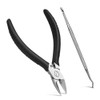 FERYES Straight Blade Toenail Clippers with Toenail Lifter and Fork Toe Nail Clipper for Thick Toenails 2 in 1 Ingrown T