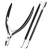 Cuticle Trimmer Cuticle Remover with Cuticle Pusher XUNXMAS Professional Stainless Steel Durable Pedicure Manicure Tools