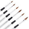 WOKOTO 6pcsSET Nail Brushes Silver Metal Handle Nail Art Builder Crystal Carve Brush Design For 3D Pattern Design Nail A
