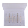 MZCMSL Flame Cuticle Drill Bit Set with Case 6pcs Pro Diamond Nail Bits for Nail Salon Manicure