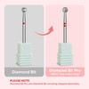 MelodySusie Ball Shape Cuticle Clean Nail Drill Bit 332 Professional Safety Carbide Diamond Nail Bit Nail Cleaner for Cu