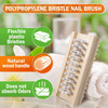 Konex NonSlip Wooden Twosided Hand and Nail Brush Fingernail Brush for Nail Cleaning and Scrubbing Heavy duty Stiff Nail