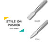 Rui Smiths Pro Cuticle Pusher with 2 Ends Stainless Steel Manicure Tool Style 104