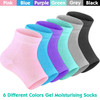 Selizo 6 Pairs Heel Moisturizing Socks Open Toe Socks Cracked Gel Heel Socks Foot Toeless Heel Repair Socks for Women Dr