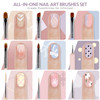 GAOY 8 Pcs Nail Brushes for Nail Art Nail Design Tools for Nail Detail Painting French Liner and Dotting Pens for Nail D