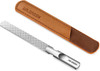 Stainless Steel Nail File with AntiSlip Handle and Leather Case Double Sided and Files Nails Easily for Men and Woman