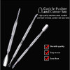 YGDZ Cuticle Pusher 3PCS Gel Nail Polish Cuticle Remover Nail Cuticle Pusher Stainless Steel Manicure Pedicure Tools Met