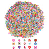 CCINEE Nail Art Slices3D Assorted Slices Fruit Animal Flower Polymer Clay Slices for Slime Craft4500PCS15 Inche