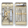 Manicure Set Professional Nail Clippers Kit Pedicure Care Tools Stainless Steel Women Grooming Kit 12Pcs for Travel or H