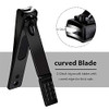 Nail Clippers Set Sharp Stainless Steel Fingernail Clipper Toenail Clippers Black Nail Cutter Large and Small 2 Piece Se