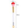 SILPECWEE 1Pc Double Head Acrylic Nail Art Brush Nail Gradient Shading Pen Nail Dust Remover Powder Cleaner Brushes Mani