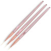 SILPECWEE 3pcs Rose Gold Nail Liner Brush Nail Design Brushes Thin Nail Art Brush Liner Brush for Nails Nail Paint Brush