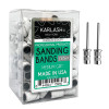 Karlash Professional Nail Sanding Bands Zebra Medium Grit File Free 2 Mandrel 1 Pack