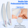 12 PCS Professional Nail File 240240 Grit Nail Files for Natural Nails Emery Boards Nail File Doubled Sides Washable Fin