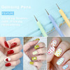 TEOYALL Nail Art Brushes Nail Design Painting Brushes Builder Gel Brush Nail Dotting Tools Nail Fine Liner Brushes