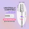 pana Professional USA Tapered Barrel Bit Nail Drill Gold Silver Ceramic Extra Coarse Silver