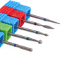 MZCMSL Russian Manicure Drill Bits CylinderBallFlameNeedle Cuticle Bit332 Shank Diamond Nail Drill Bit5pcs