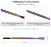 Rainbow Stainless Steel Nail Cuticle Pusher Double Ended Cuticle Remover Cleaner Manicure Pedicure Tool