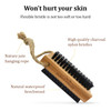 Wooden Cleaning Finger Nail Brush with Nylon Charcoal Bristles Hanging Rope DoubleSided Fingernail Brush for Scrubbing F