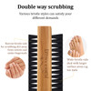 Wooden Cleaning Finger Nail Brush with Nylon Charcoal Bristles Hanging Rope DoubleSided Fingernail Brush for Scrubbing F