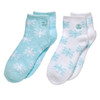 Earth Therapeutics TheraSoft AloeVitamin E Moisturizing Socks Baby BlueSnowflakes 2 Pairs