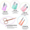 TsMADDTs 6 pcs Tweezers Set for Women Eyebrow Tweezers with Curved Scissor for Ingrown Hair Hair Plucking Daily Beauty T