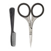 Revlon Mens Beard Grooming Kit Mustache Trimming Scissors and Facial Hair Comb Travel Essentials Stainless Steel Blade 1