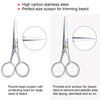 TecUnite 4 Pieces Mustache Scissors Grooming Kit for Men Beard Trimmer Set 2 Small Combs and 2 Scissors Beard Trimming K